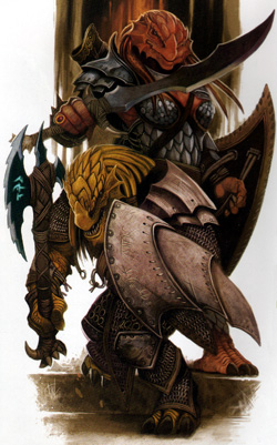 dragonborn warlord miniature